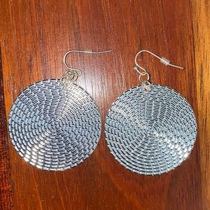 Silver Disc Earrings